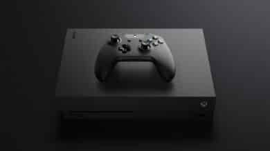 Xbox One X - Review 1 Xbox One X Console Controller Front Tilt Top